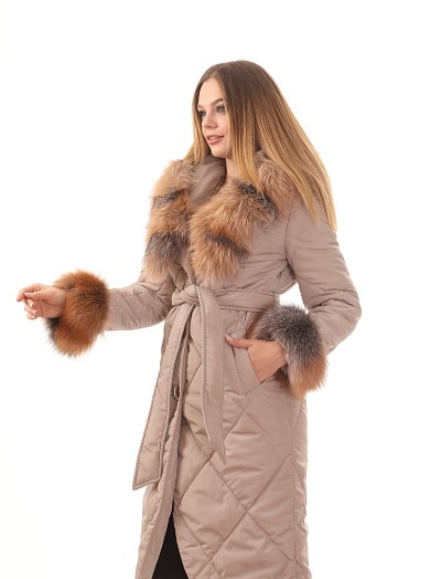 Women's Cream Fur Coat
