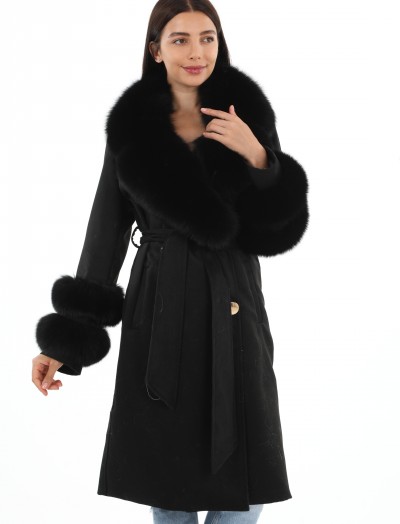 Furry Cashmere Long Coat